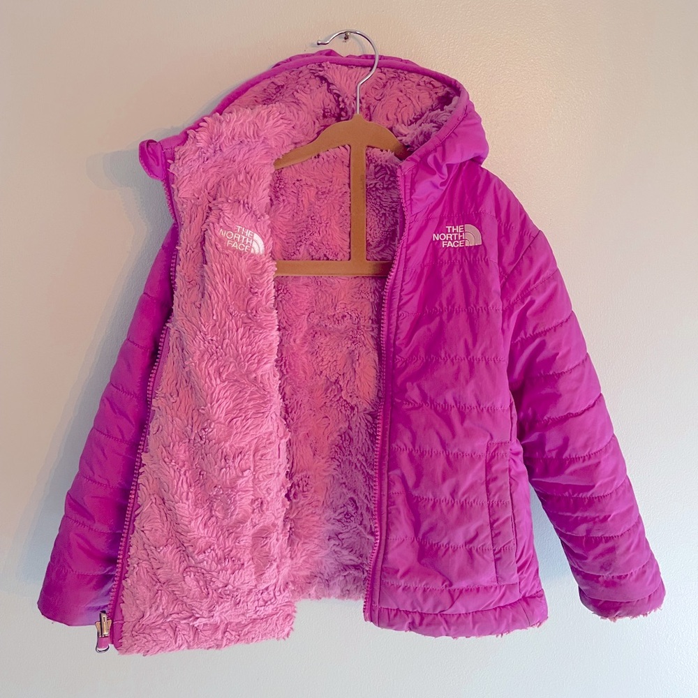 Girls North Face Reversible Fur Jacket